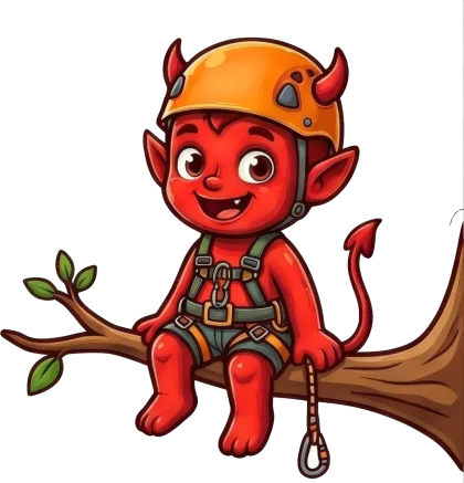 Lanáčik maskot na strome