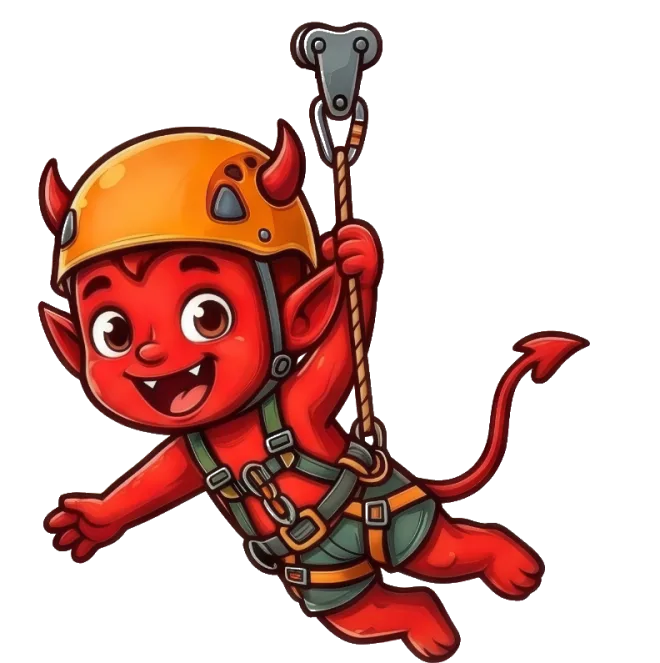 Lanáčik maskot na zipline